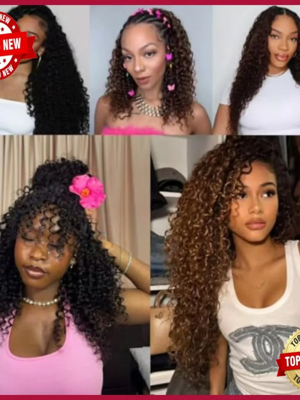 16in Human Hair Crochet Extensions, Loose Wave, 120g, Heat Stylable